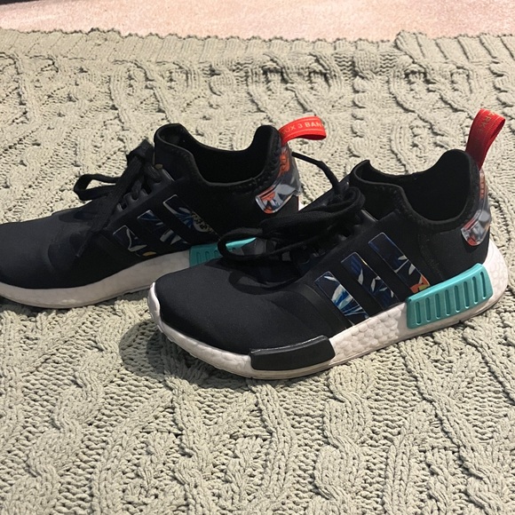 adidas Women's Black and Multicolor Sneakers - Picture 1 of 7